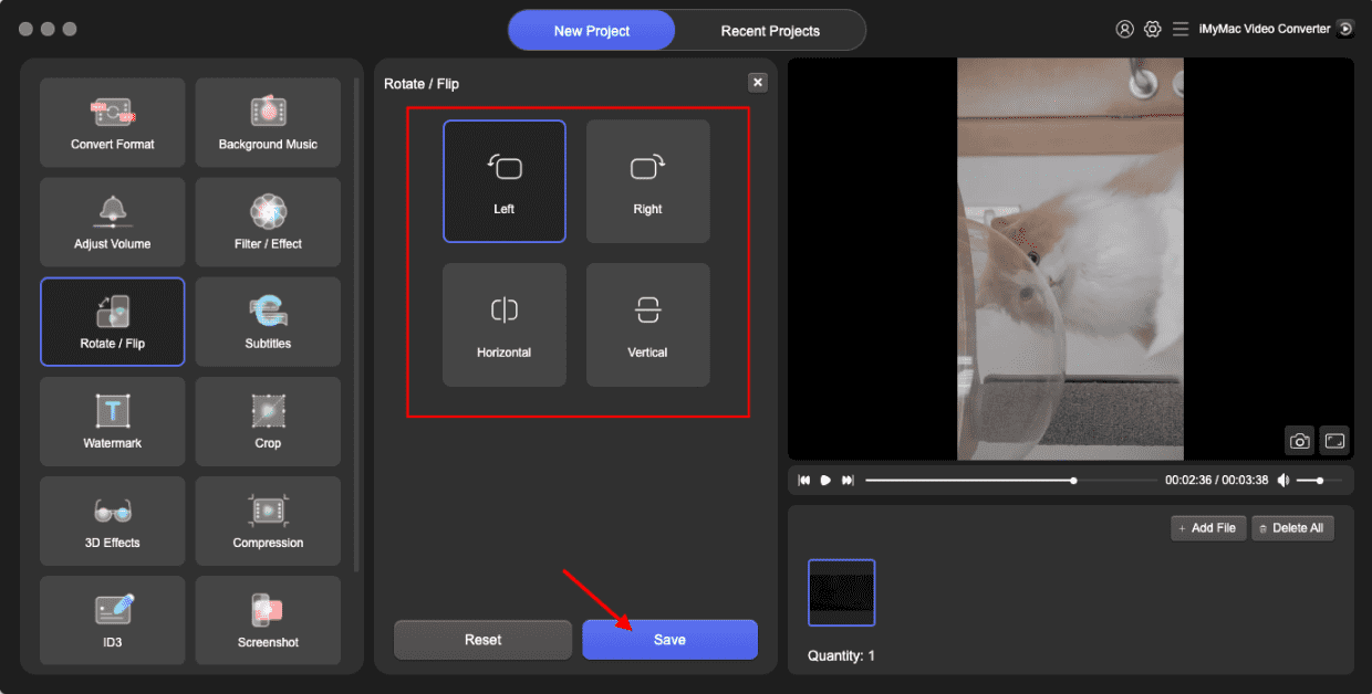 iMyMac Video Converter Bewerkt video