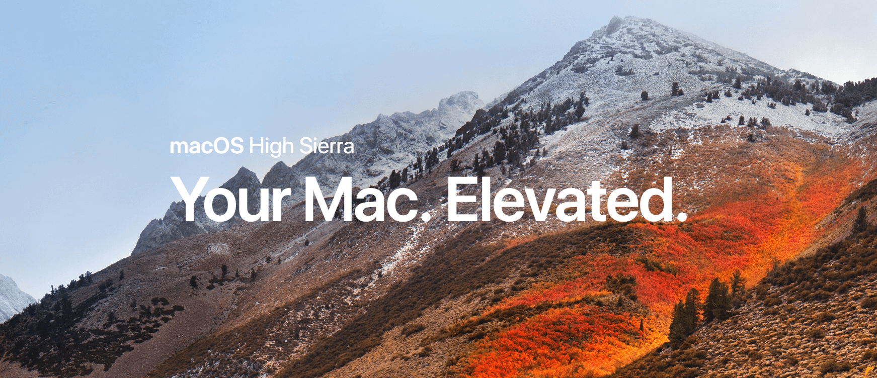 update my mac to high sierra