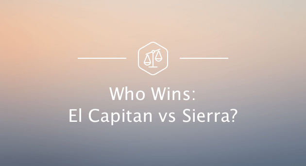 macbook el capitan vs sierra