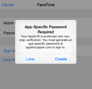 Enable Two-factor Authentication on FaceTime