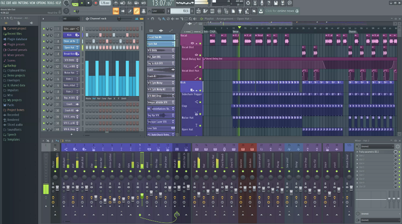 برنامج تسجيل الموسيقى لجهاز Chromebook - FL Studio