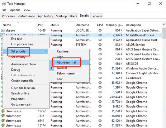 Set Priority to Fix OBS Encoding Overloaded