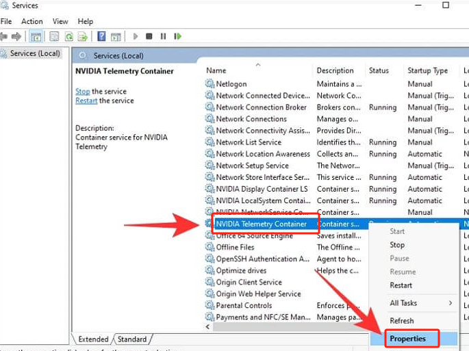 تأكد من تفاعل Nvidia Telemetry مع سطح المكتب الخاص بك