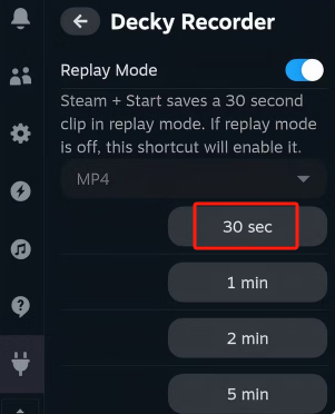 Record the Last 30 Seconds on Steam Deck