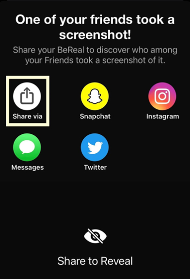 Kan iemand zien of je een screenshot van een BeReal-bericht hebt gemaakt?