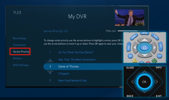 Set Priorities to Fix Spectrum DVR Not Working