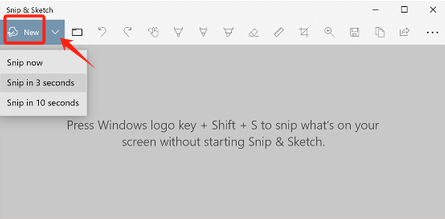 Captura de tela em um Dell usando Snip & Sketch