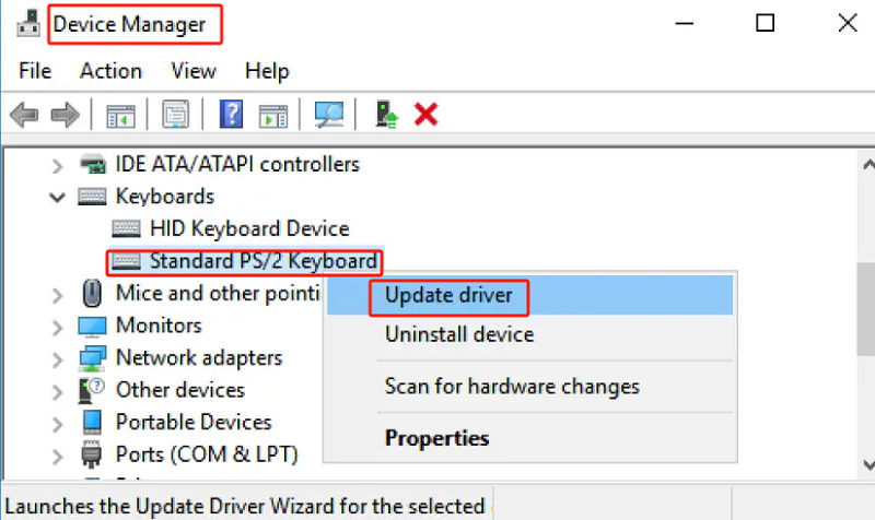 Update Keyboard Driver to Fix Print Screen Not Working