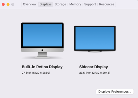 使用“Sidecar”将 iMac 用作显示器