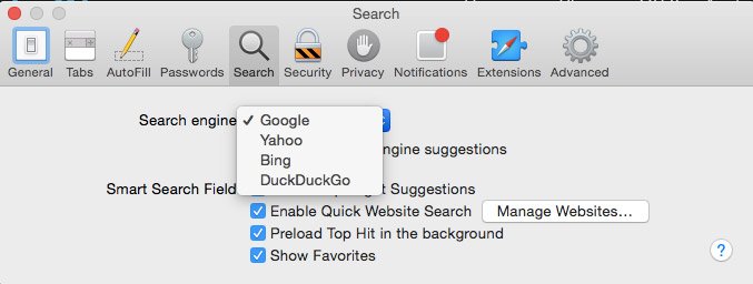 how to make google default search engine in mac