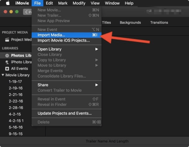 how to trim a video on imovie on mac